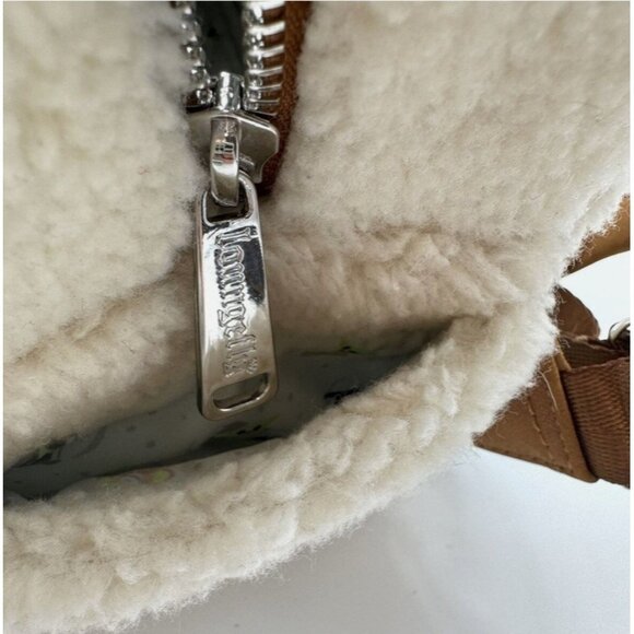 Disney Parks Loungefly Star Wars Baby Yoda Grogu Sherpa Fuzzy Backpack Rare - Picture 8 of 8